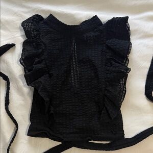 Maeve Textured cap sleeve top